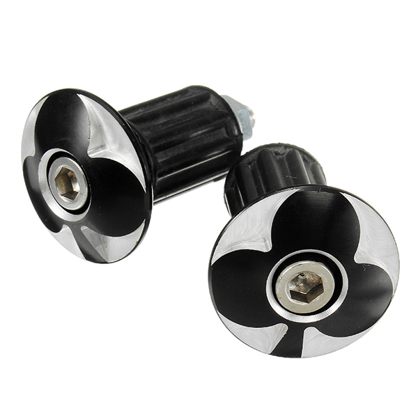 Pair-17mm-Scooter-Handlebar-Plug-Poker-Pattern-For-YamahaSuzuki-1163954