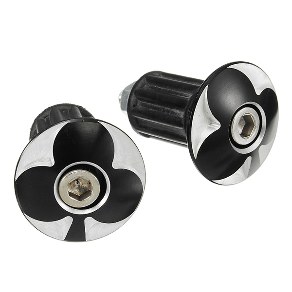 Pair-17mm-Scooter-Handlebar-Plug-Poker-Pattern-For-YamahaSuzuki-1163954