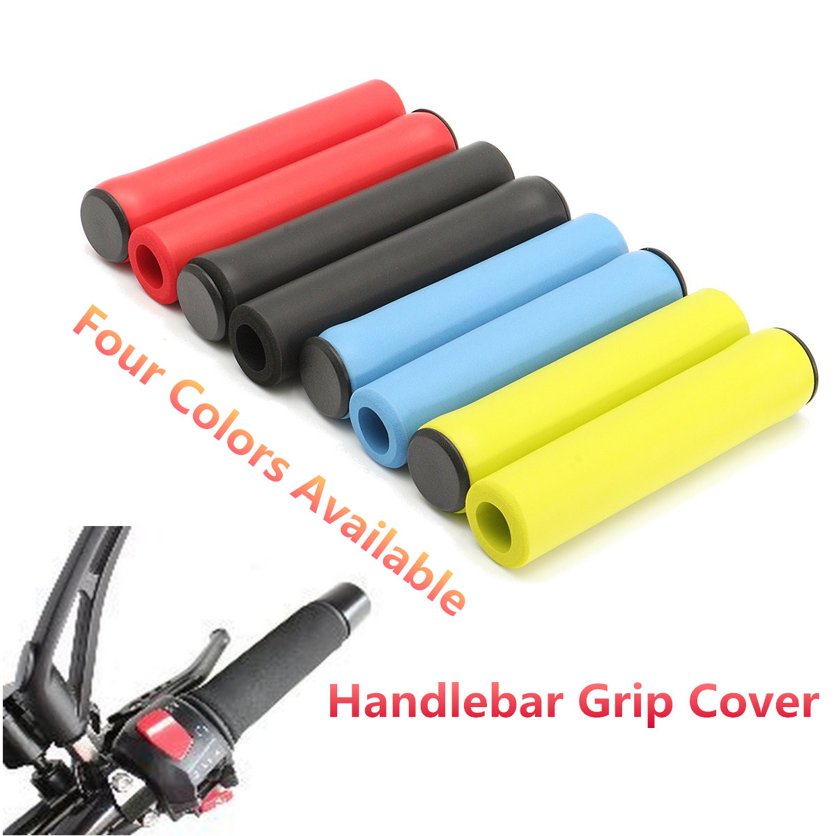 Pair-22mm-Handlebar-Grip-Covers-Motorcycle-Slip-on-Foam-Anti-Vibration--4-Colors-1139660