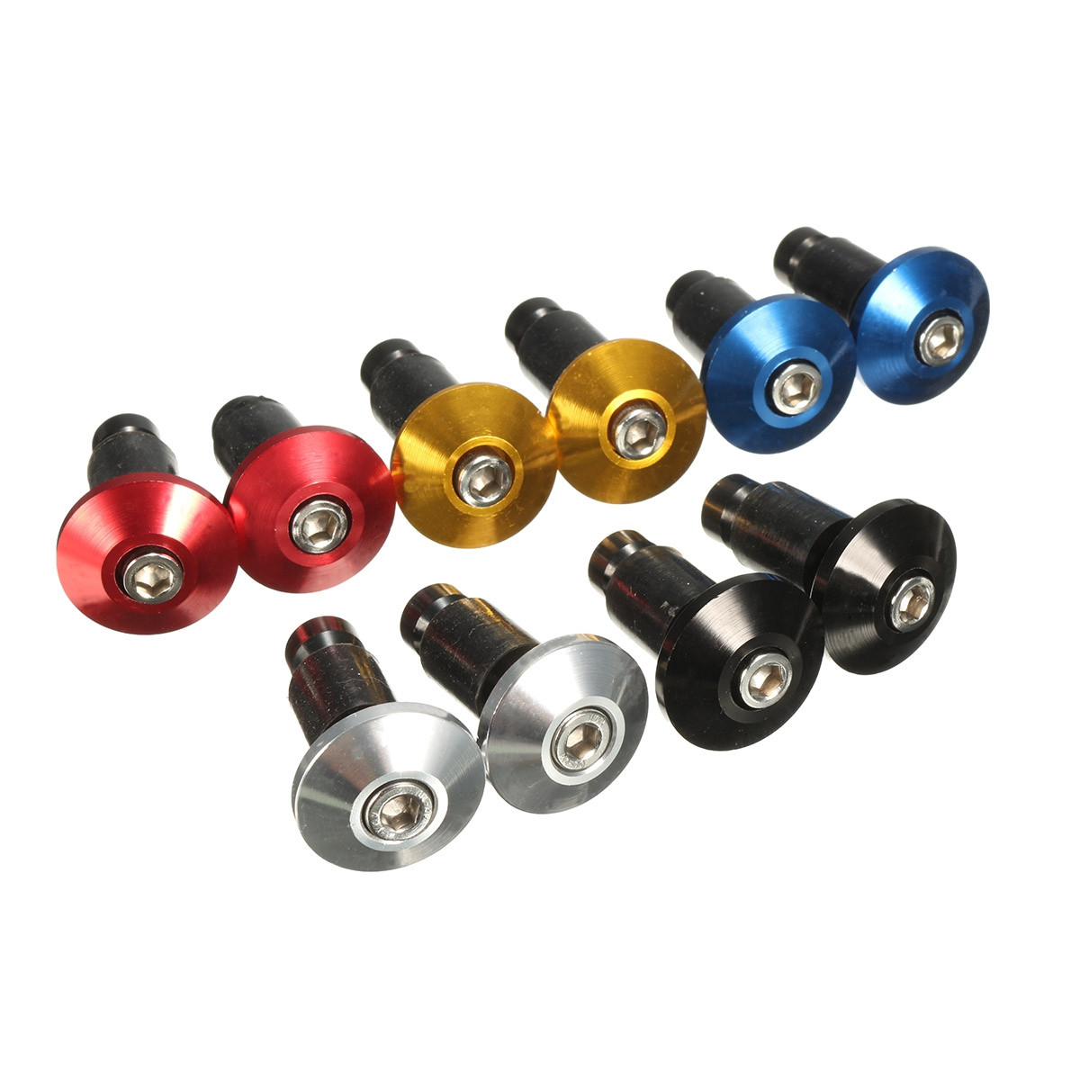 Pair-78inch-Universal-Handlebar-Hand-Grips-Bar-End-Plugs-Cap-Motorcycle-Bike-1125426