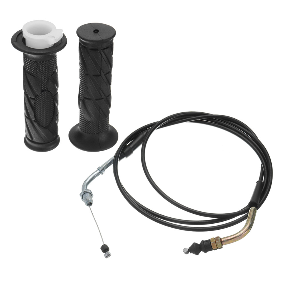 Pair-Moped-Scooter-Motorcycle-Throttle-Turn-Handlebar-Grip-Cable-for-GY6-125-150CC-ATV-Bike-1450563