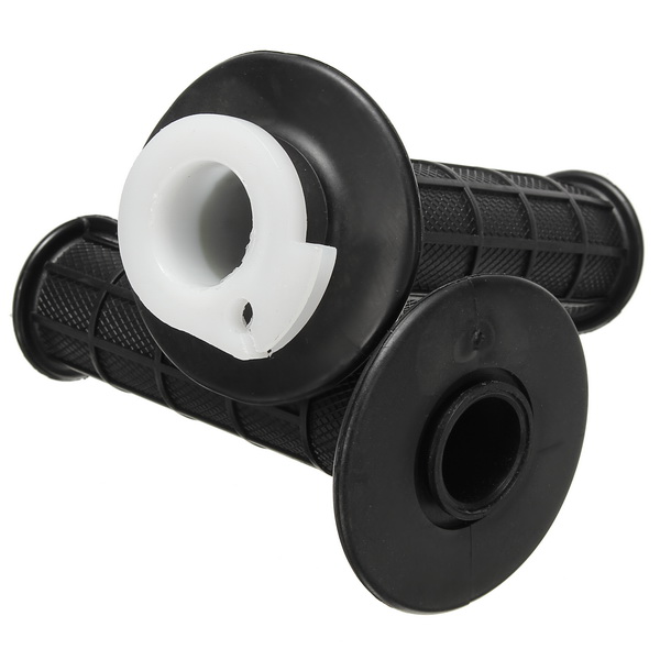 Pair-Motorcycle-Handlebar-Grips-Handlebar-Black-Rubber-22mm087in-1115919