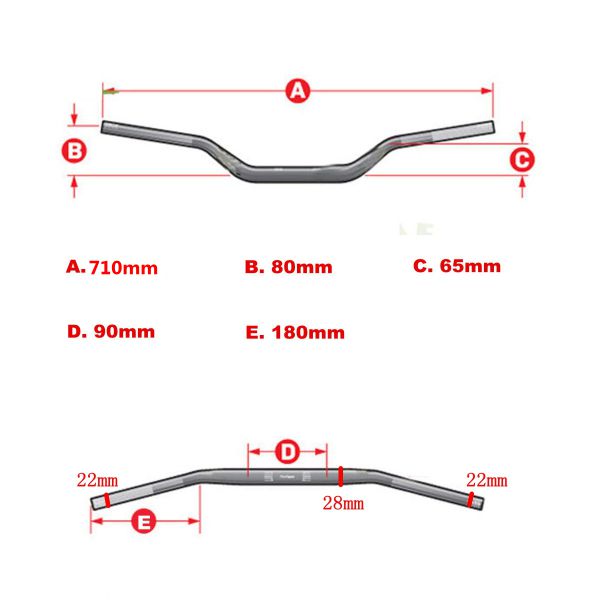 22mm-78-To-28mm-1-18-Motorcycle-Handlebar-Handlebar-Lever-Dirt-Pit-Bike-ATV-Quad-1142616