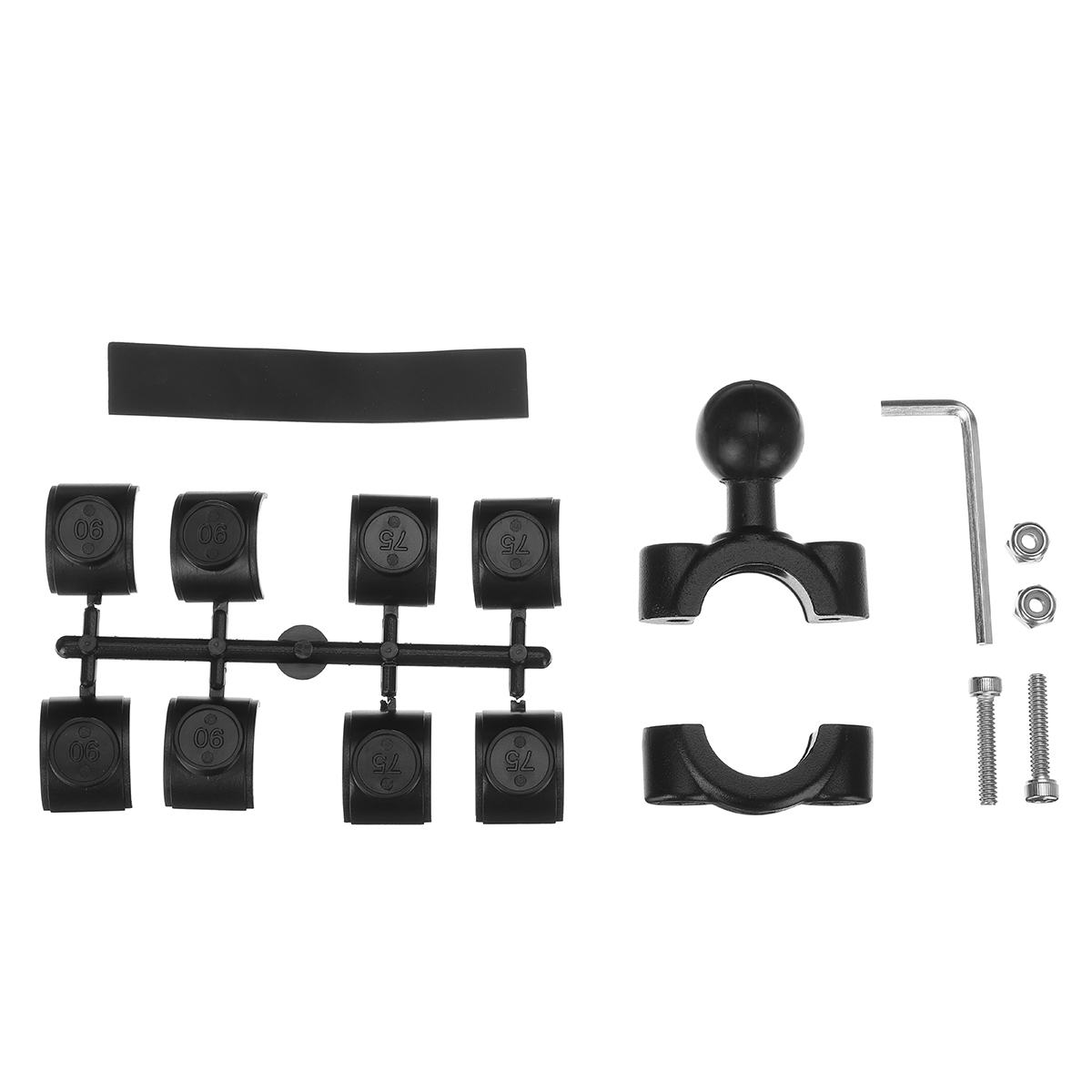 254-38MM-Motorcycle-Handlebar-Rail-Mount-U-Bolt-Mounting-Base-1quot-Ball-Head-Universal-1722259