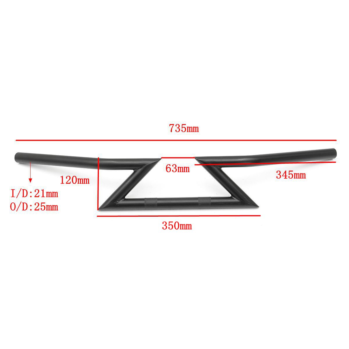 25mm-1inch-Drag-Handlebar-Z-Bar-For-HondaYamahaSuzukiKawasakiHarley-Triumph-1174937