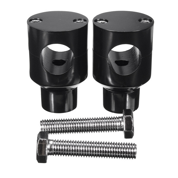 25mm-Black-Motorcycle-BilleT-Handlebar-Holder-Risers-For-Harley-Davidson-1104581