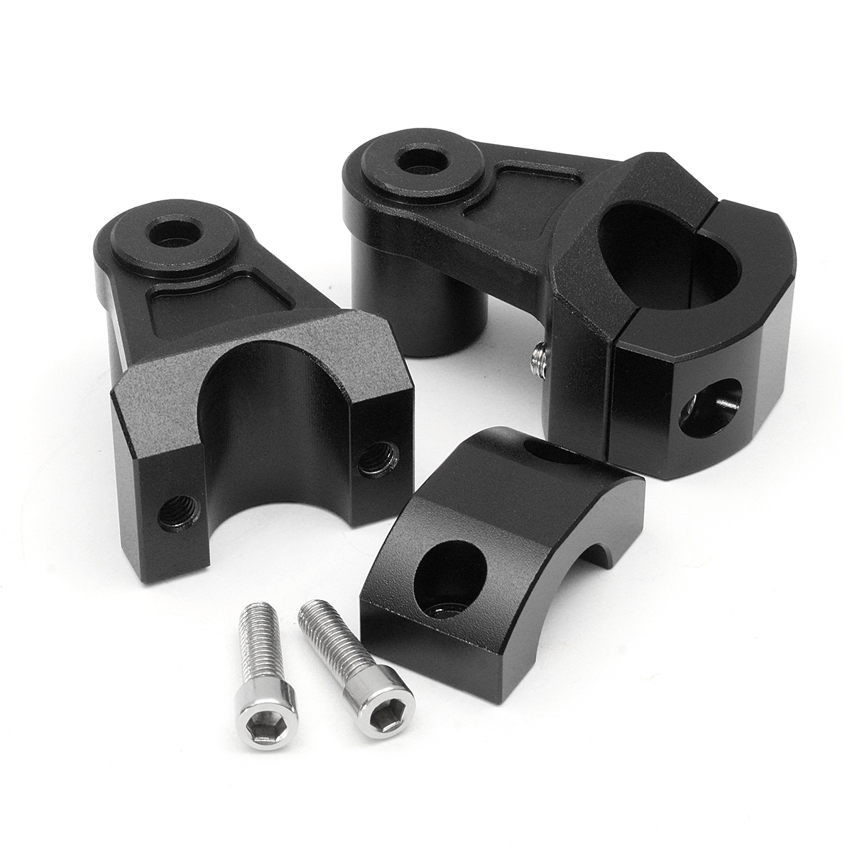 2pcs-28mm-Aluminum-Motorcycle-Handlebar-Fat-Bar-Mount-Riser-Clamps-Universal-1133453