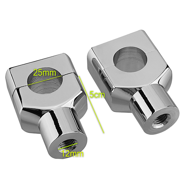 2xShorty-Billet-Handlebar-Bar-Riser-Set-for-Harley-45120