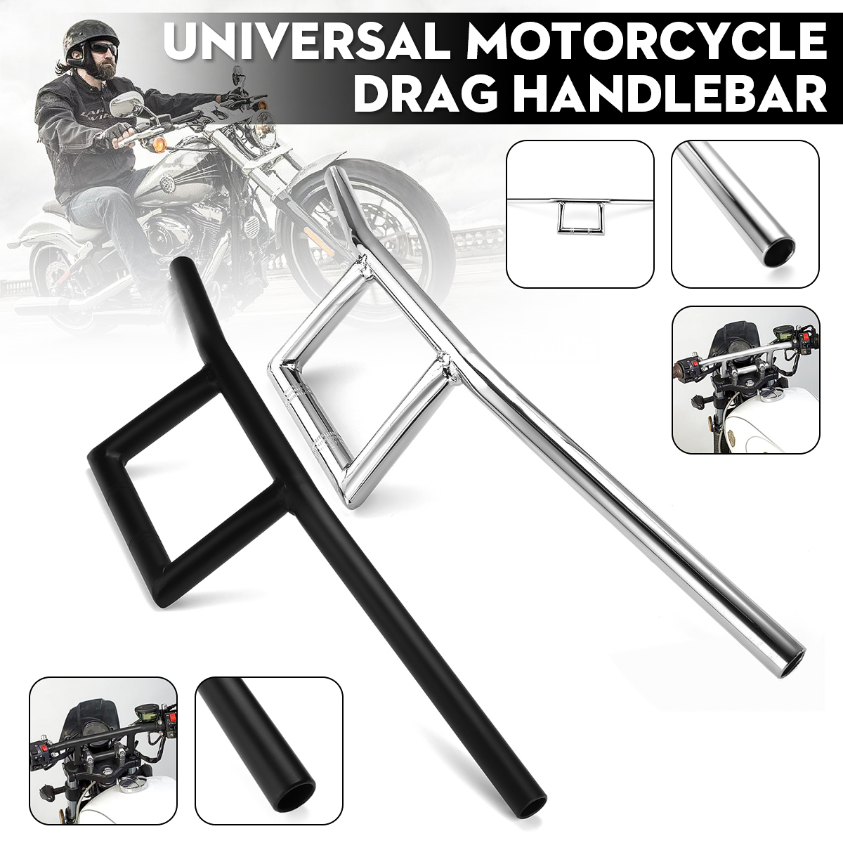 78-22mm-Universal--Motorcycle-Drag-Bar-Pullback-Handlebar-Retro-For-Suzuki-Honda-CG125-1695913