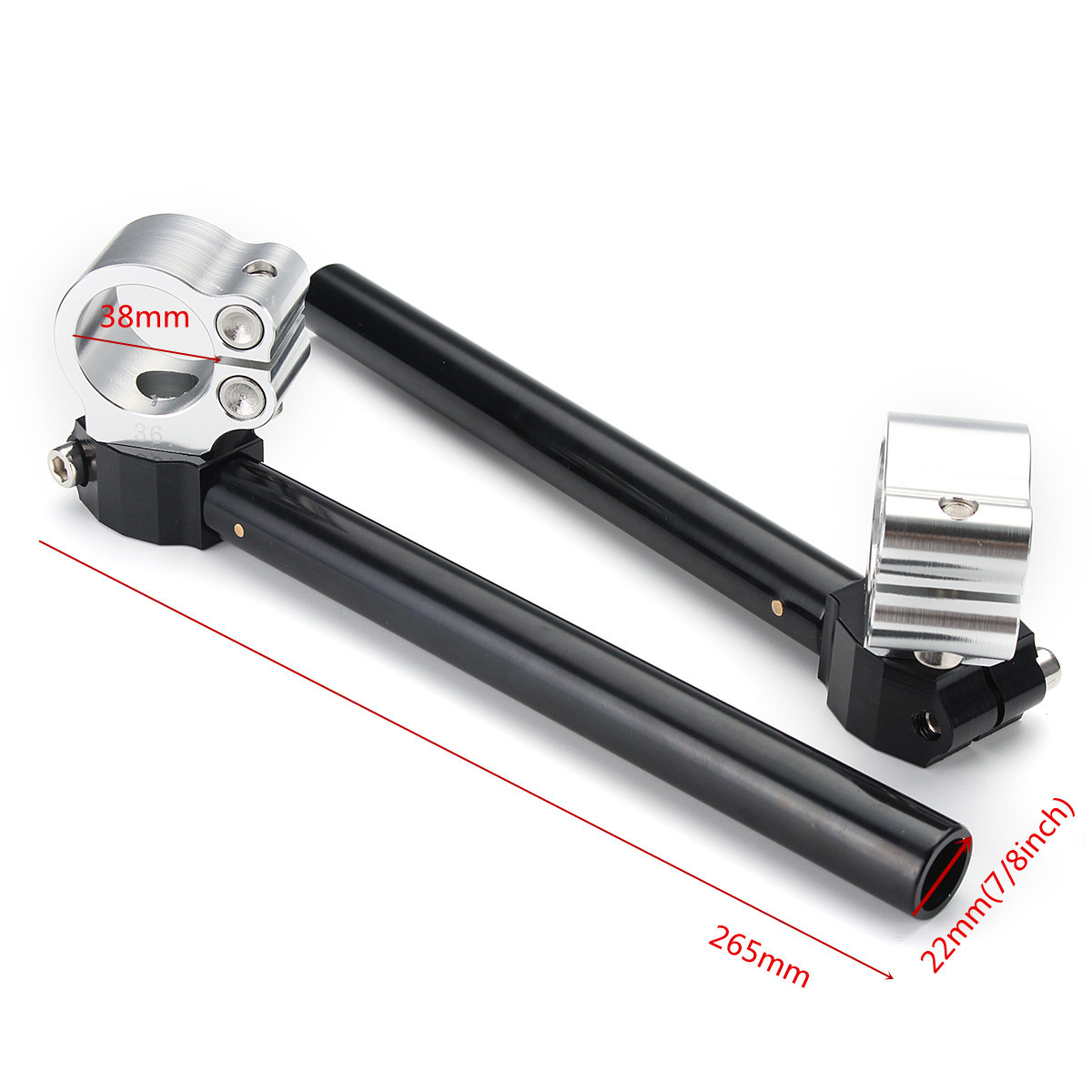 Motorcycle-38mm-Fork-Clamp-Tubes-CNC-Clip-On-Ons-78inch-Handlebars-Handle-Bar-1260594