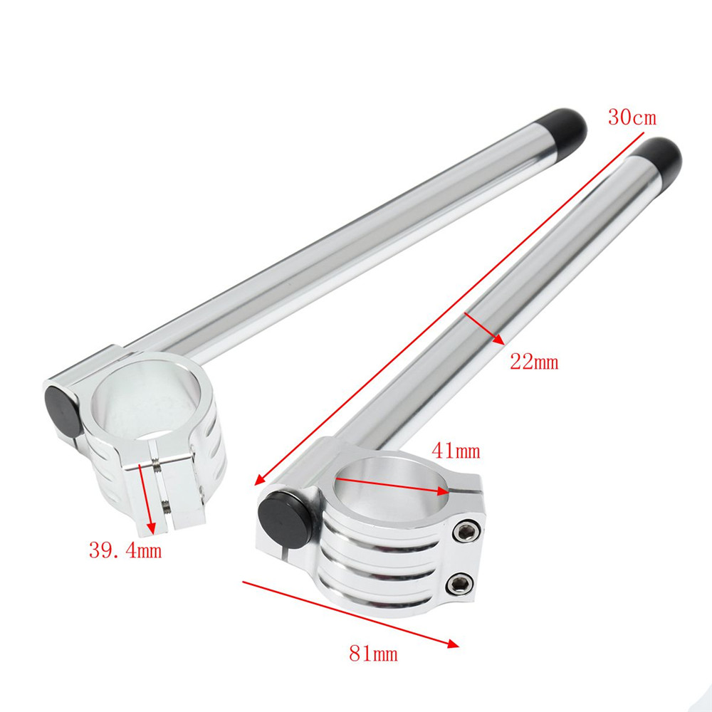 Pair-78quot41mm-Motorcycle-Clip-on-Bar-Tube-Handlebars-CNC-For-YamahaHondaGSXR-1288877