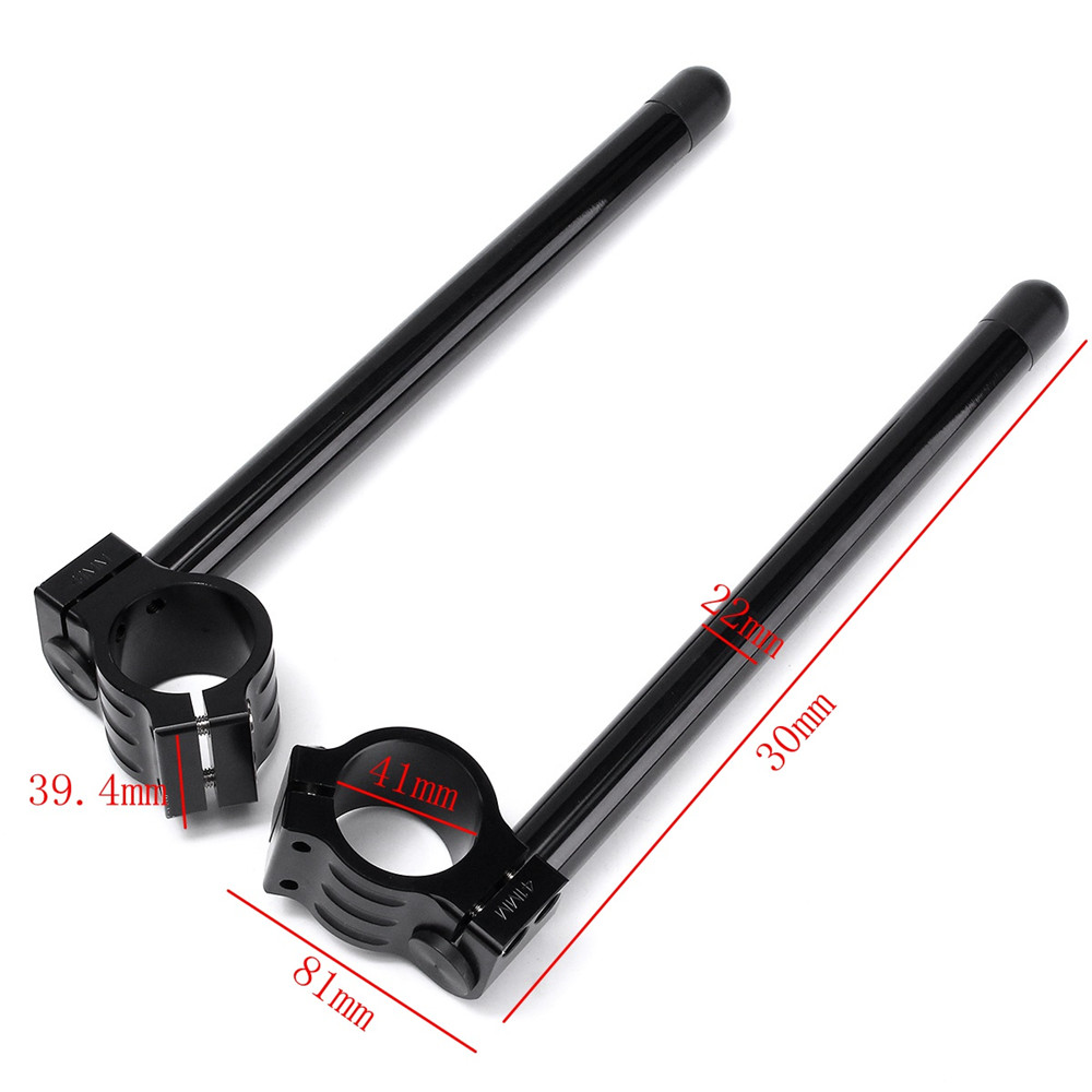 Pair-78quot41mm-Motorcycle-Clip-on-Bar-Tube-Handlebars-CNC-For-YamahaHondaGSXR-1288877