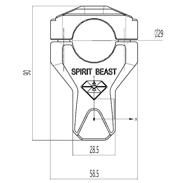 SPIRIT-BEAST-Pair-2228mm-07811in-Motorcycle-Handlebar-Riser-Heighten-Device-Motocross-Dirt-Bike-1119945