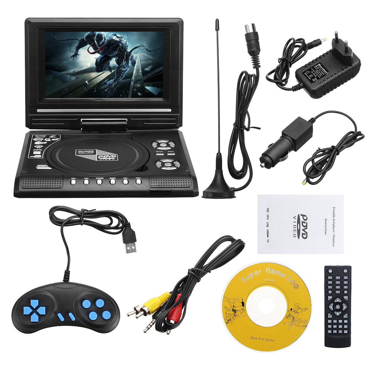 78-Inch-Portable-TV-Program-Game-270-Degree-Rotation-Car-DVD-Player-1409539