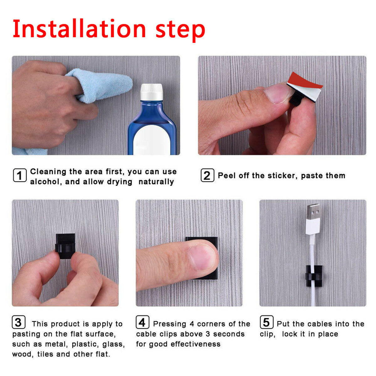 100PCS-Dashcam-Cable-Buckle-30CM-Wire-Adhesive-Strip-Fixing-Seat-Motorcycle-1545597