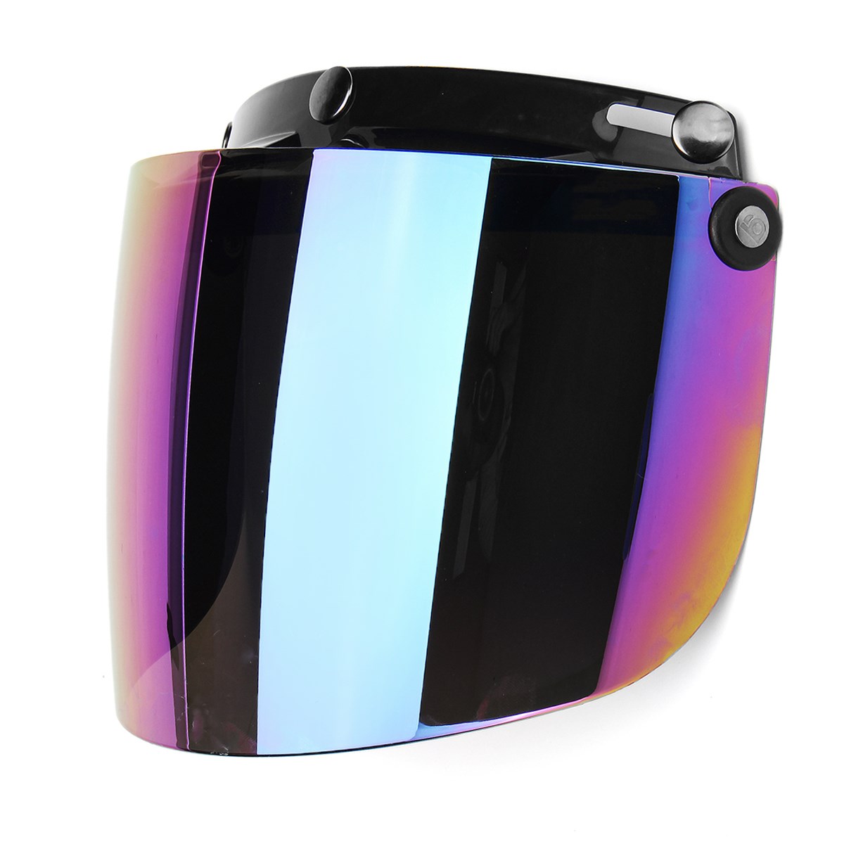 3-Snap-Flip-Up-Open-Face-Motorcycle-Helmet-Visor-Shield-Five-Colors-1353743