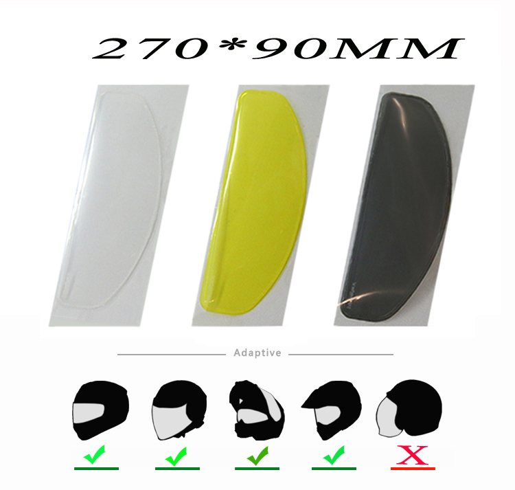Anti-Fog-Motorcycle-Helmet-Shield-Mist-Visor-Resistant-Insert-Lens-Film-Universal-1608333