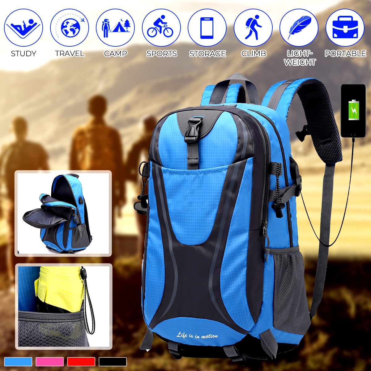 Anti-theft-Waterproof-Backpack-USB-Charging-Port-Notebook-Business-Outdoor-Travel-School-1624415