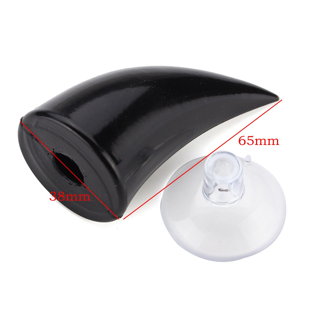 Black-Motorcycle-Helmet-Headwear-Accessoriess-Suction-Cups-Horns-Decor-Decoration-1376624