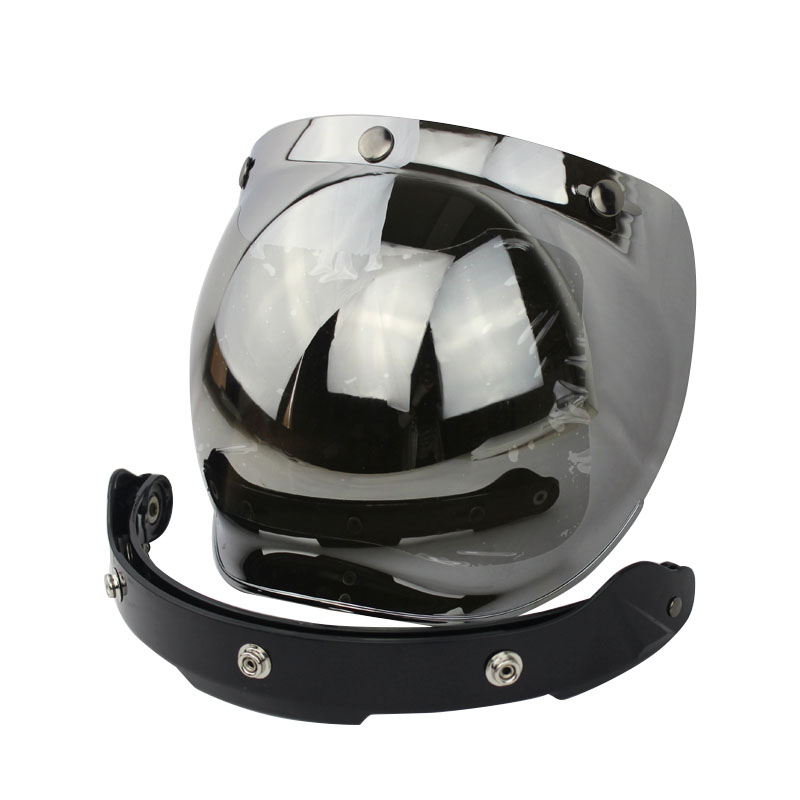 CYCYLEGEAR-Bubble-Shield-Helmet-Lens-For-Half-Retro-Flying-Helmet-Tri-buckle-Lens-With-Black-Frame-1694535