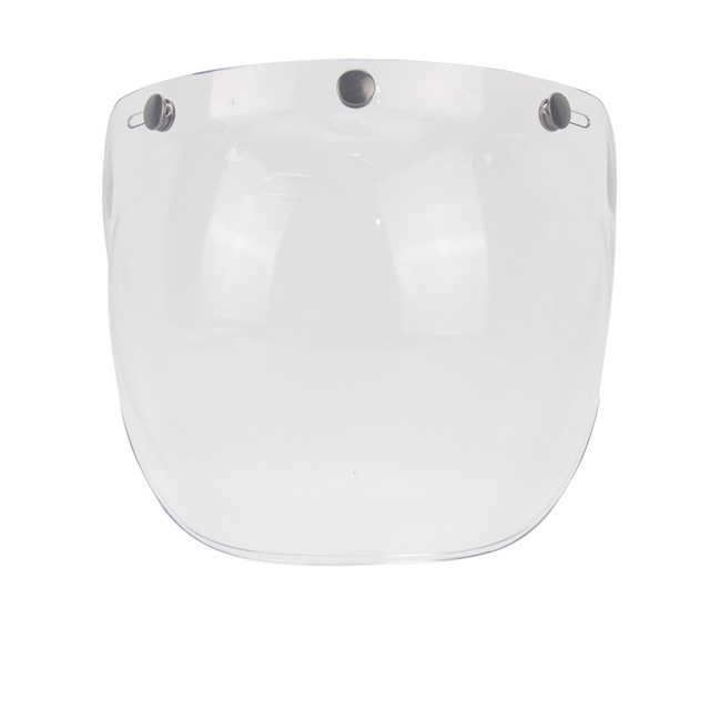 CYCYLEGEAR-Bubble-Shield-Helmet-Lens-For-Half-Retro-Flying-Helmet-Tri-buckle-Lens-With-Black-Frame-1694535