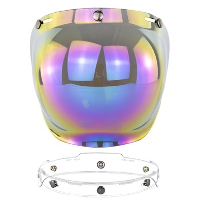 CYCYLEGEAR-Bubble-Shield-Helmet-Lens-For-Half-Retro-Flying-Helmet-Tri-buckle-Lens-With-Transparent-F-1694536