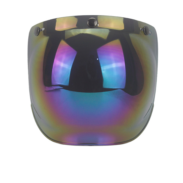 CYCYLEGEAR-Bubble-Shield-Helmet-Lens-For-Half-Retro-Flying-Helmet-Tri-buckle-Lens-With-Transparent-F-1694536