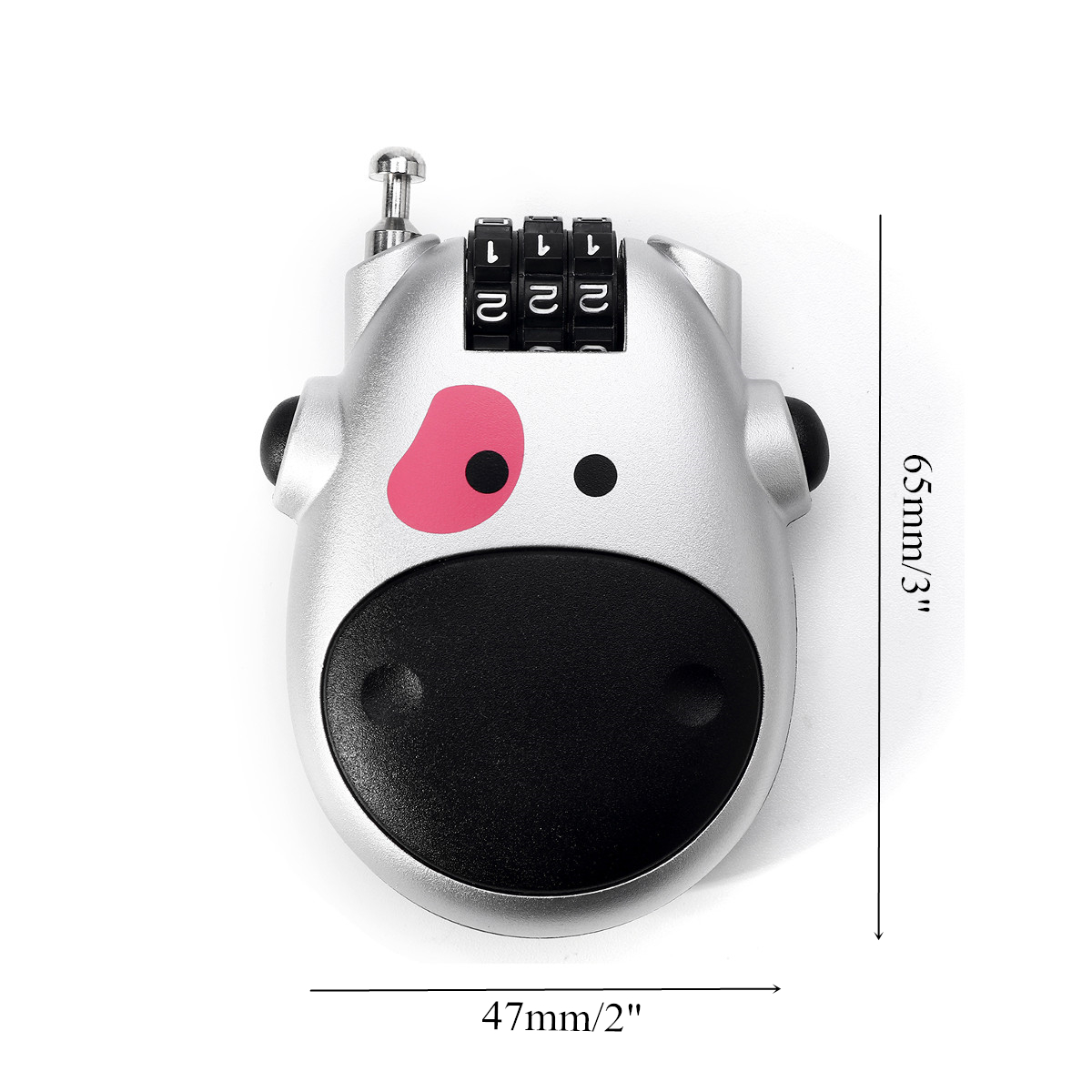 Digit-Password-Padlock-Motorcycle-Helmet-Combination-Lock-Safety-Adjustable-Cartoon-Cow-Carriage-Fas-1645375