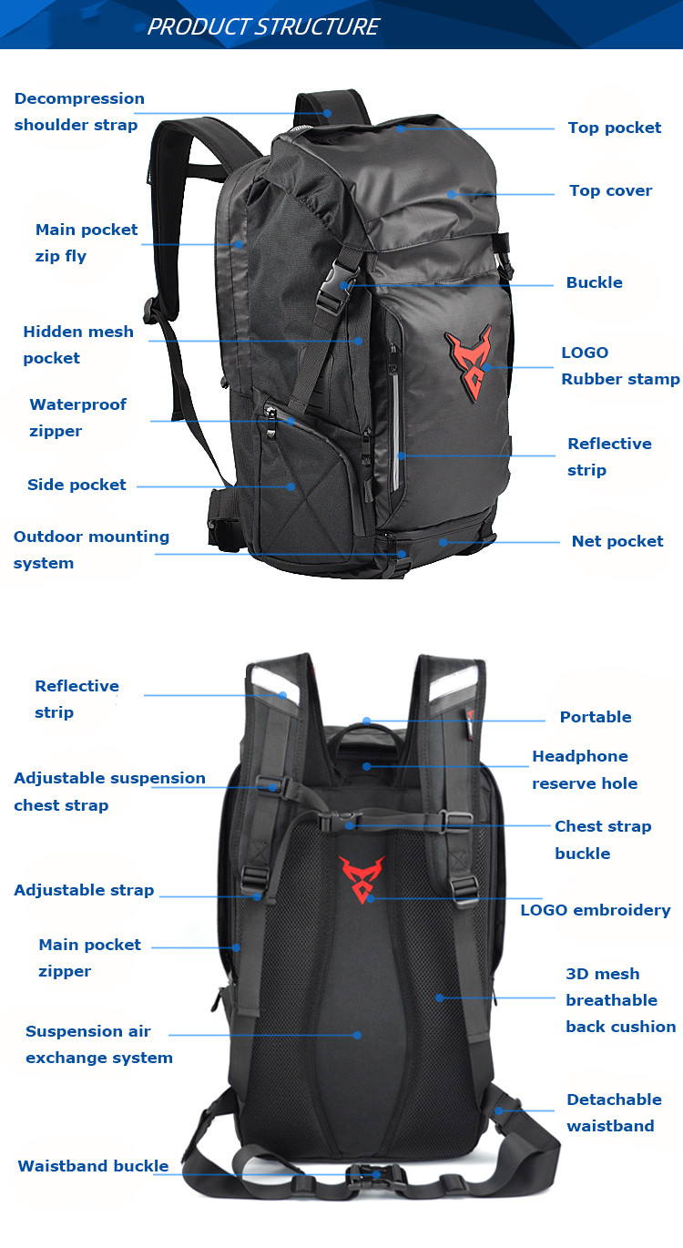 MOTOCENTRIC-55L-Outdoor-Travel-Bag-Multi-Use-Motorcycle-Seat-Tail-Bag-Helmet-Backpack-Waterproof-Lug-1685807