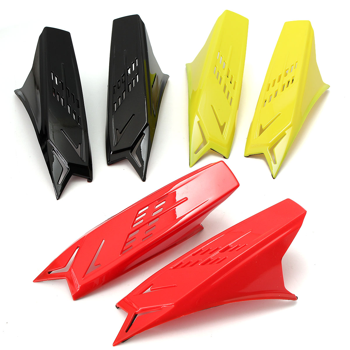 Mens-Motorcycle-Helmet-Horns-Accessories-Yellow-Red-Black-With-Scotch-Tapes-1135606