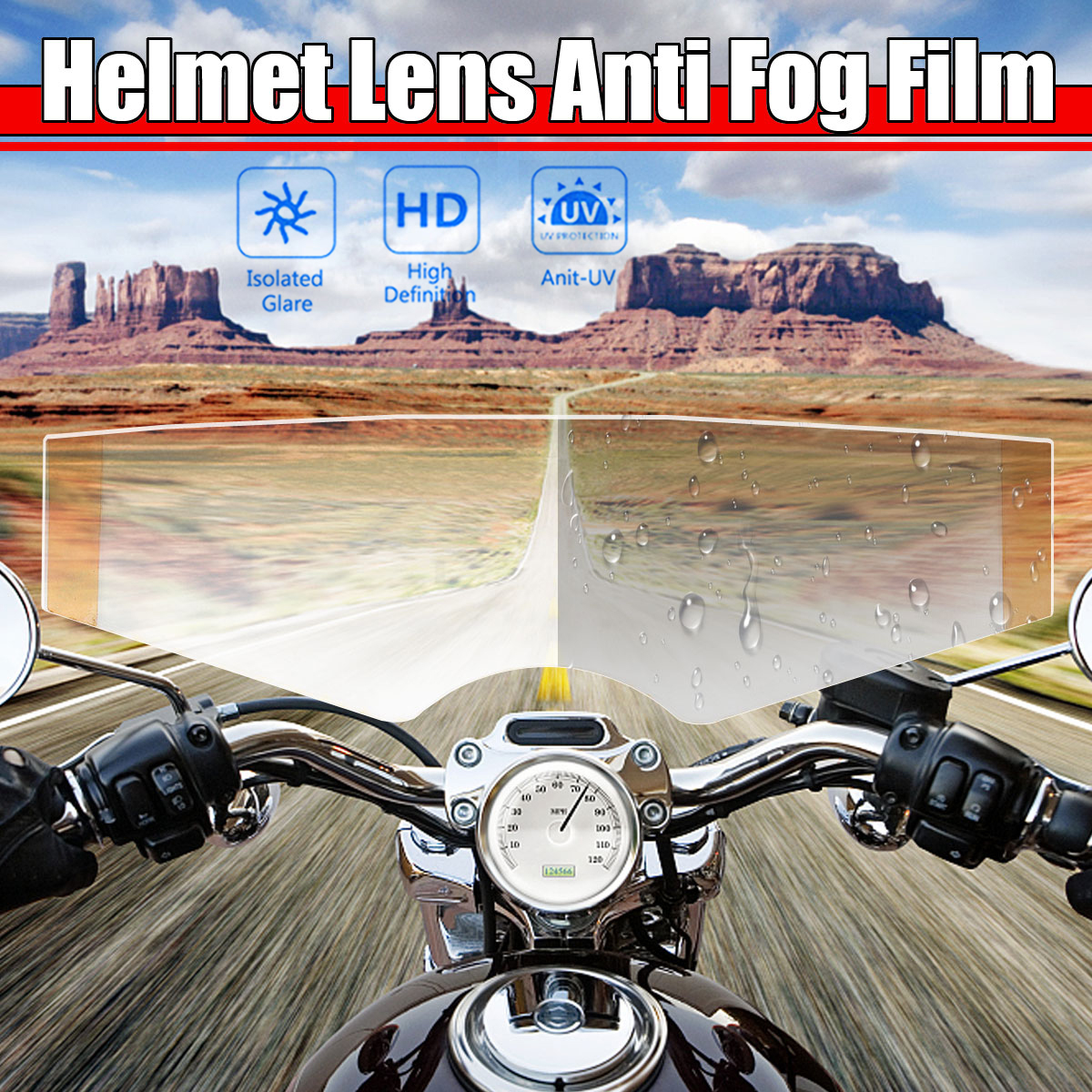 Motorcycle-Helmet-Anti-Fog-UV-Film-Universal-Clear-Shield-Visor-Insert-Lens-1341715