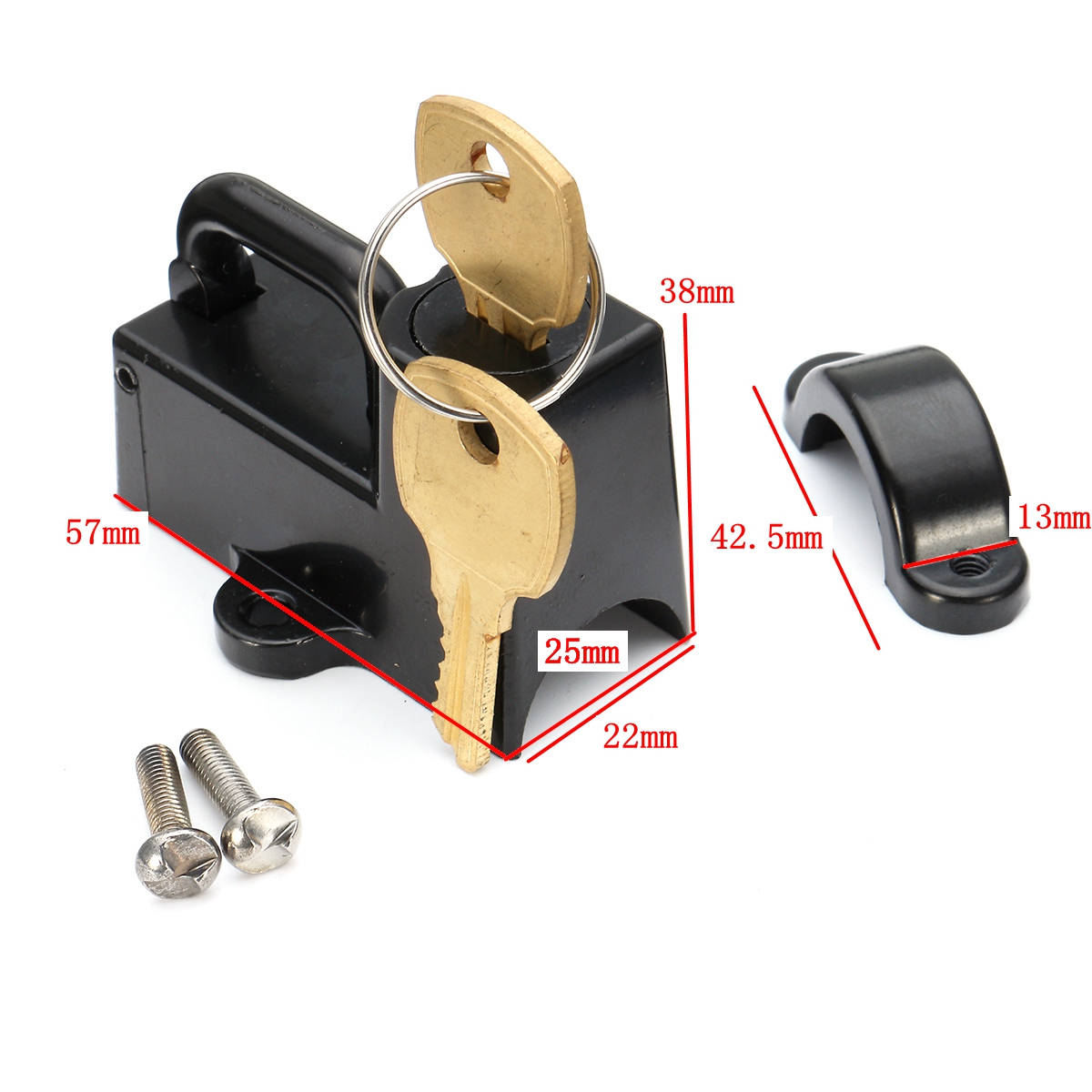 Motorcycle-Helmet-Lock-Anti-Theft-Security-Universal-For-Harley-78inch-22mm-Tube-1126911