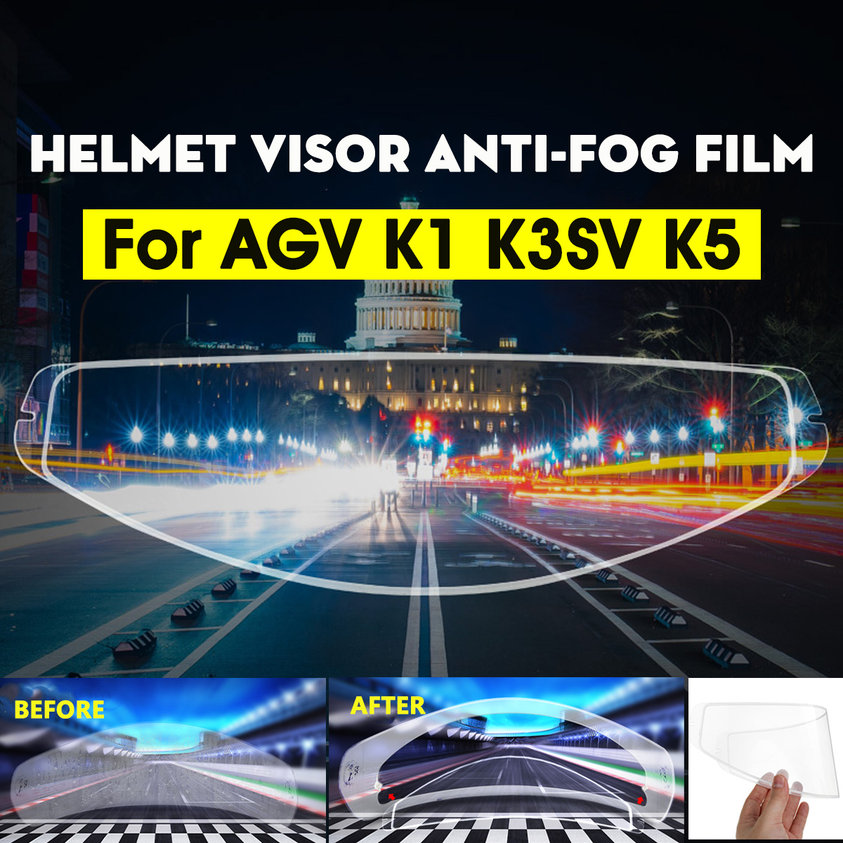 Motorcycle-Helmet-Visor-Shield-Lens-Full-Face-Anti-Fog-Protective-For-K1-K3SV-1782186