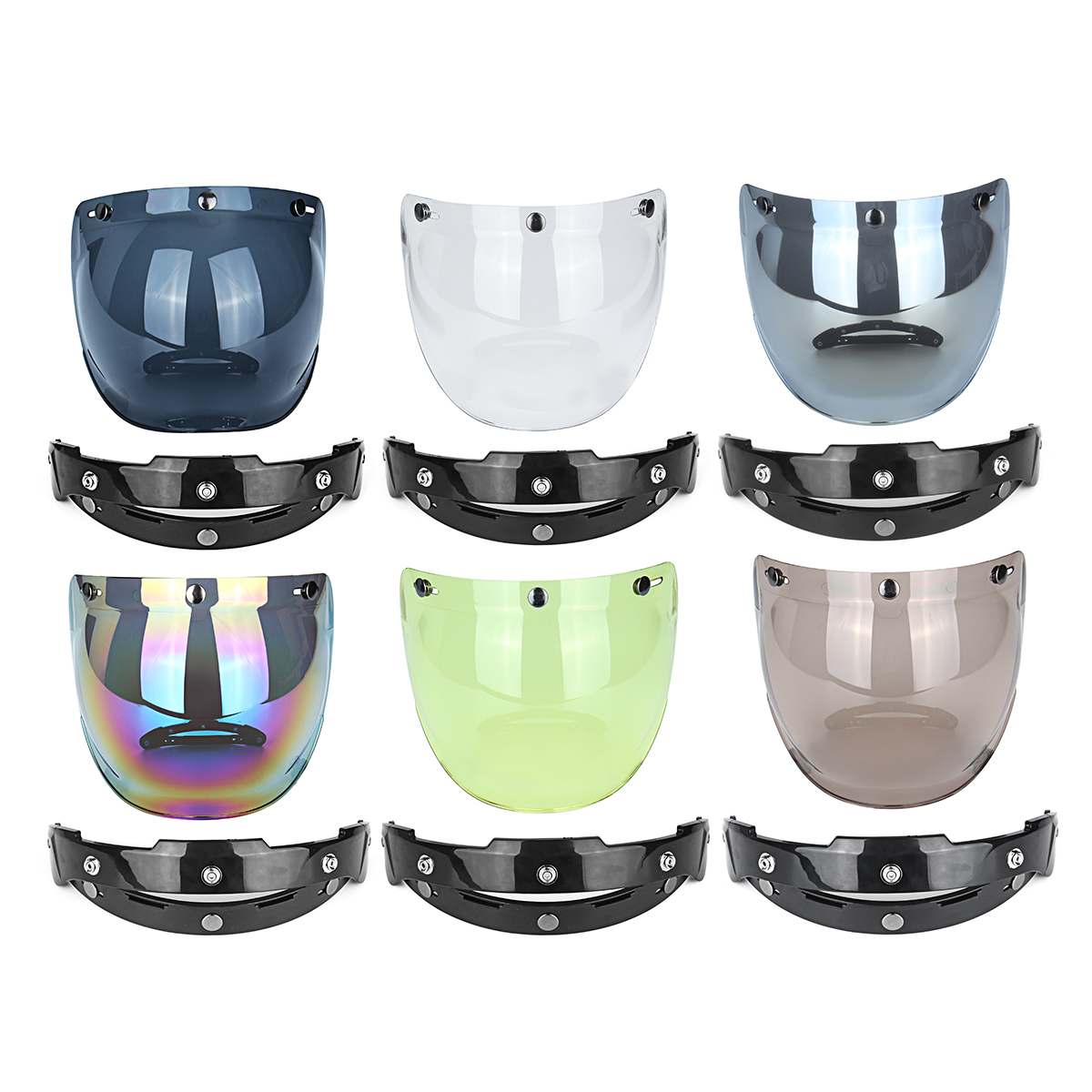 Open-Face-Motorcycle-Helmet-Bubble-Visor-Lens-1239554