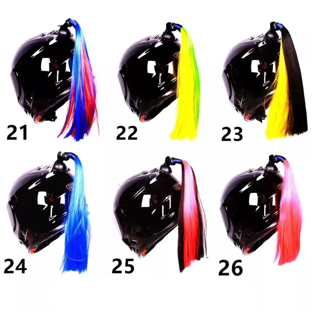 Punk-Style-Helmet-Braids-Motorcycle-Bike-Gradient-Ramp-Sucker-Removable-Pigtail-Ponytail-1436160