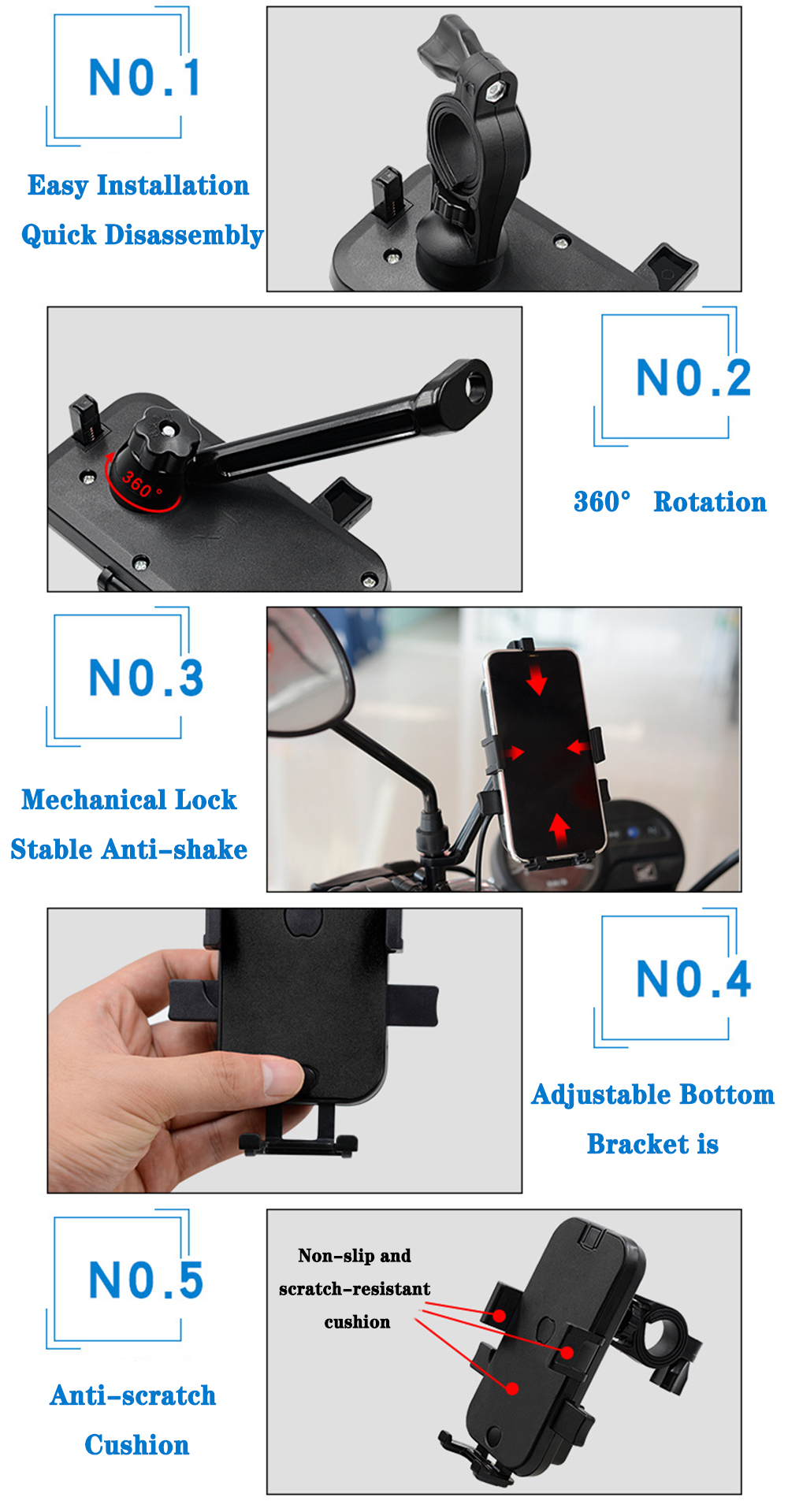 12V-21A-Dual-USB-Charger-GPS-Phone-Holder-Handlebar-Mount-Bracket-Universal-Automatic-Lock-For-Motor-1701164