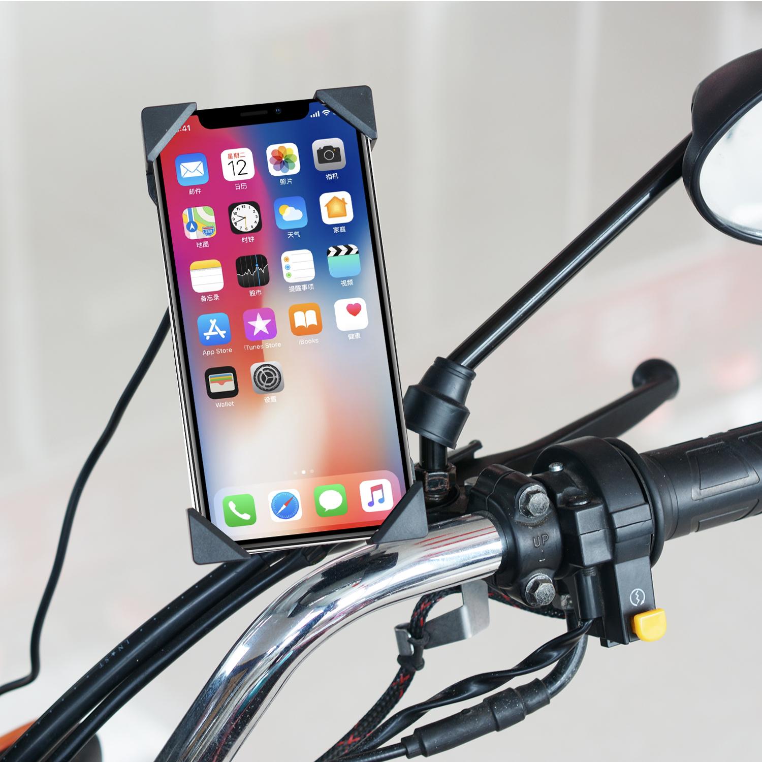 12V-35-6inch-USB-Rechargeable-Waterproof-Handlebar-Mirror-Phone-GPS-Holder-For-Electric-Car-Motorcyc-1761473