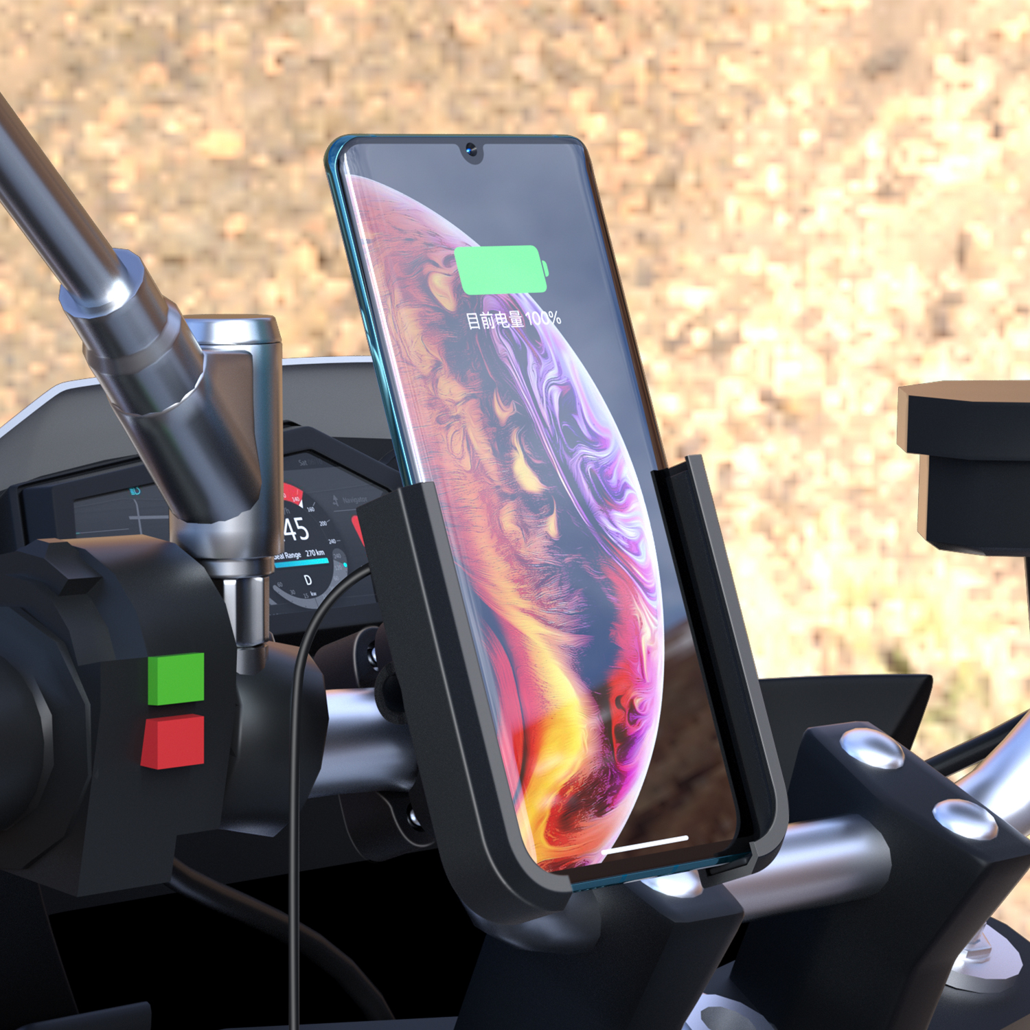 12V-4-65inch-USB-Rechargeable-Waterproof-Handlebar-Mirror-Phone-GPS-Holder-For-Electric-Car-Motorcyc-1761137