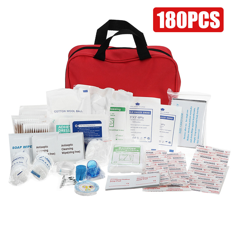 180PCS-30-Item-First-Aid-Kit-Medical-Bag-Emergency-Survival-for-Car-Sport-Travel-1816950