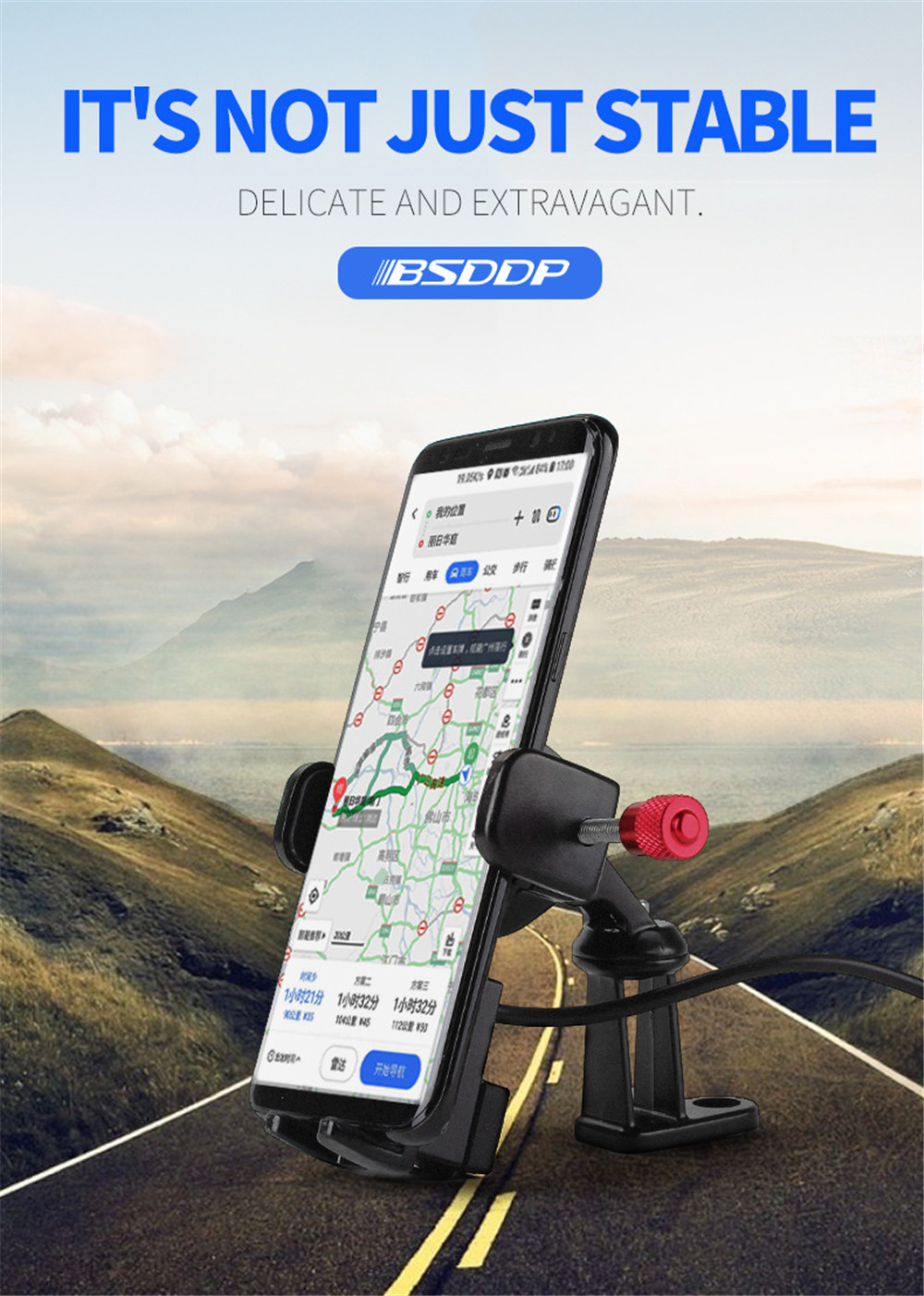 360-Rotating-Motorcycle-USB-Charger-Cell-Phone-Stand-Holder-GPS-Navigator-1432247