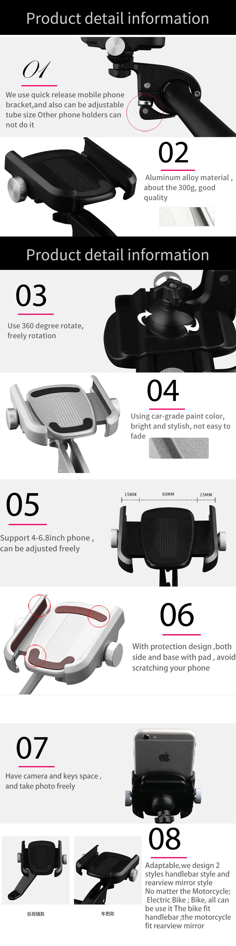 360deg--Motorcycle-Bicycle-Bike-Phone-Holder-GPS-HandlebarMirror-Mounting-Bracket-1556031