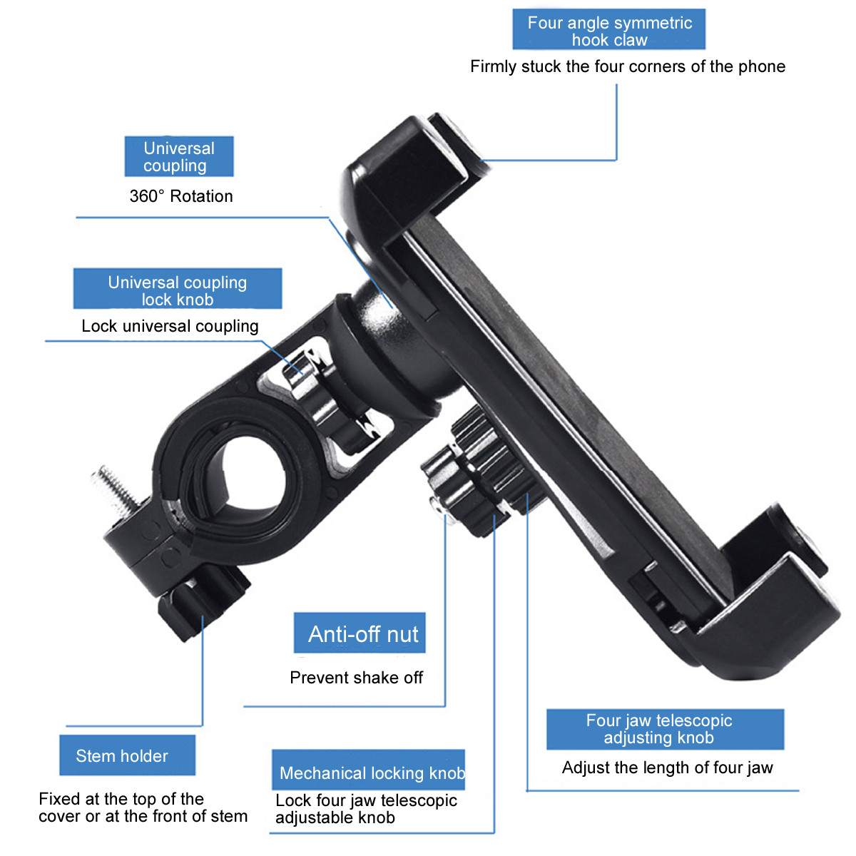 360deg-Bike-Motorcycle-Handlebar-Mount-Holder-Universal-For-iPhone-Samsung-Phone-1188005