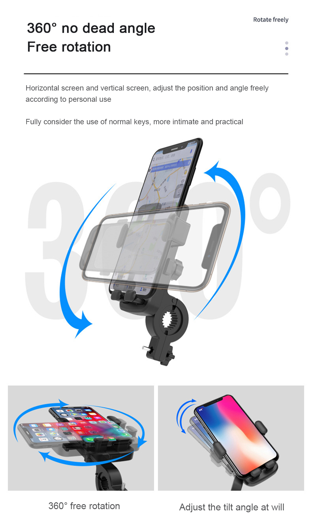 47-65quot-Mobile-Phone-GPS-Holder-Quick-Lock-Anti-Skid-Shockproof-Universal-For-Motorcycle-Bicycles--1806828