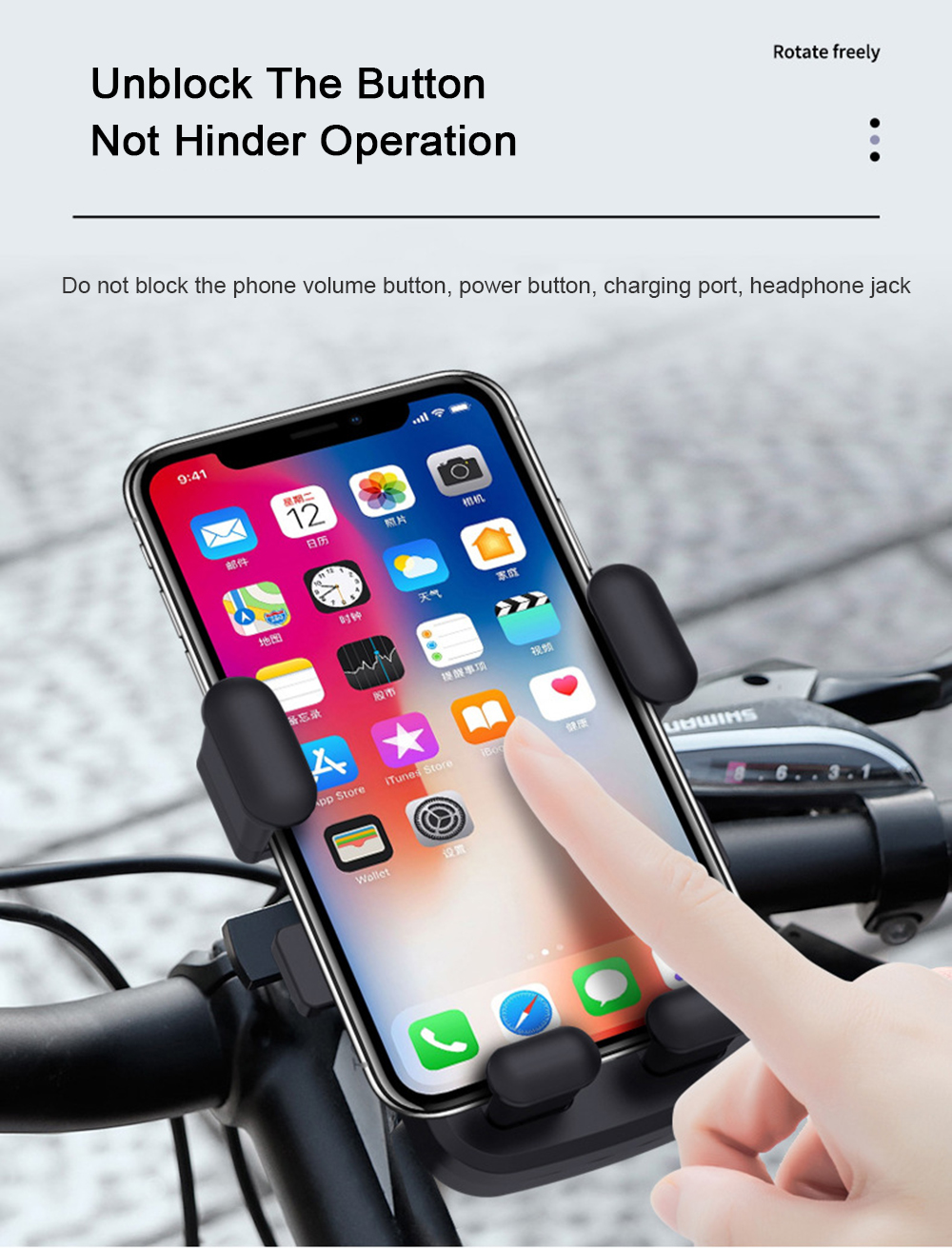 47-65quot-Mobile-Phone-GPS-Holder-Quick-Lock-Anti-Skid-Shockproof-Universal-For-Motorcycle-Bicycles--1806828