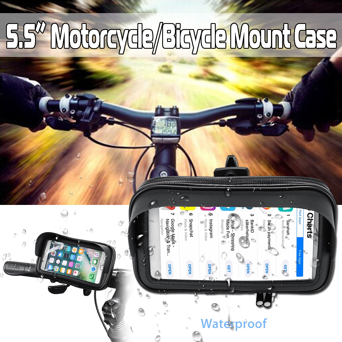 55quot-Waterproof-Sun-Shade-Anti-UV-Cellphone-GPS-Holder-Motorcycle-Bicycle-Mount-Case-Bag-1741316
