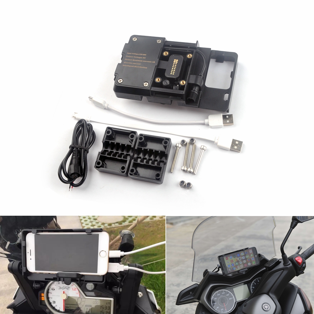 Garmin-GPS-USB-Navigation-Phone-Holder-Bracket-Charger-For-BMW-R1200GSADVS1000XR-High-Version-1517071
