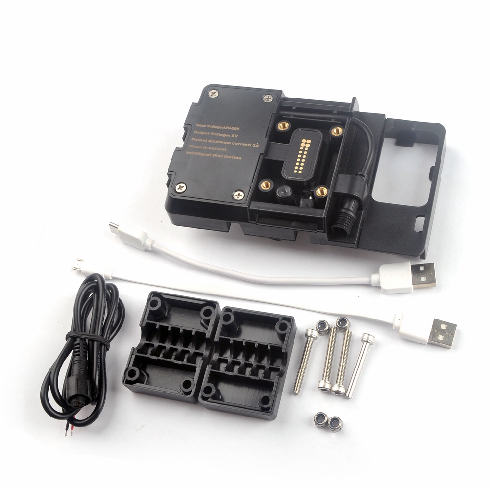 Garmin-GPS-USB-Navigation-Phone-Holder-Bracket-Charger-For-BMW-R1200GSADVS1000XR-High-Version-1517071