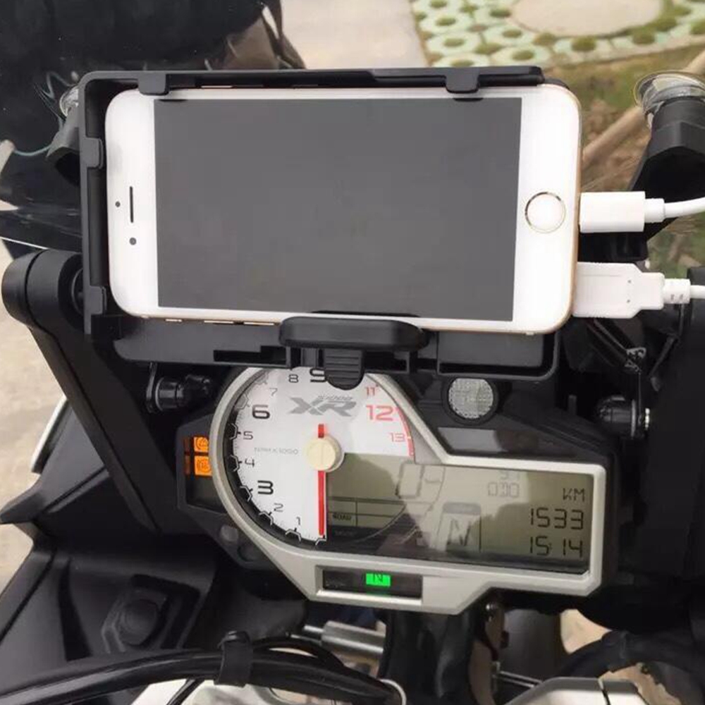 Garmin-GPS-USB-Navigation-Phone-Holder-Bracket-Charger-For-BMW-R1200GSADVS1000XR-High-Version-1517071