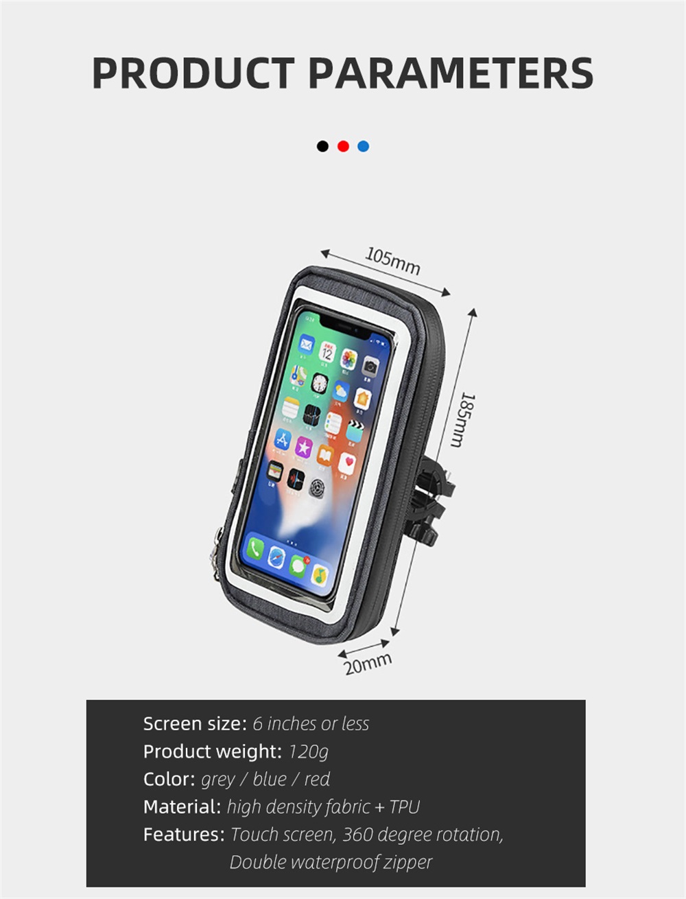 Mobile-Phone-Waterproof-Bag-GPS-Navigation-Bags-Shock-Resistant-for-Motorcylce-Bicycle-Handlebar--Re-1823565
