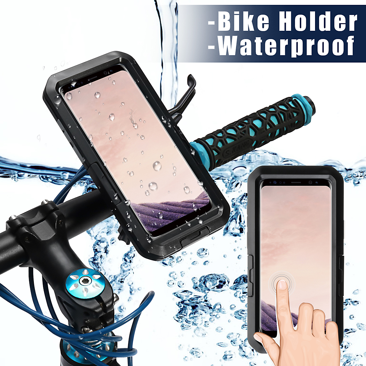 Motorbike-Bike-Phone-GPS-Holder-Underwater-Waterproof-Case-For-Samsung-S8-S9-1333620